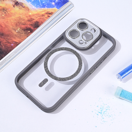 Torbica Magsafe shining za iPhone 15 Pro 6.1 siva