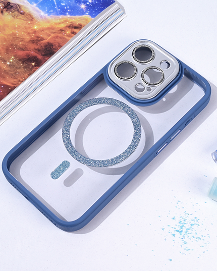 Torbica Magsafe shining za iPhone 15 Pro 6.1 svetlo plava