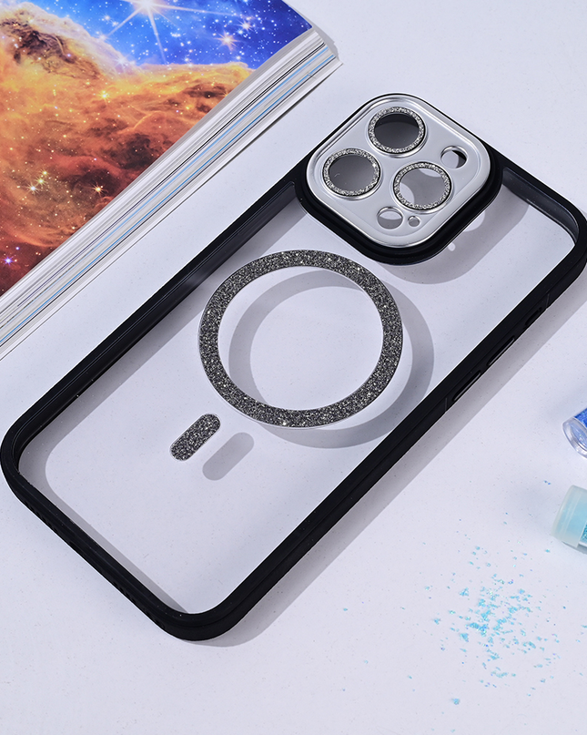 Torbica Magsafe shining za iPhone 15 Pro Max 6.7 crna