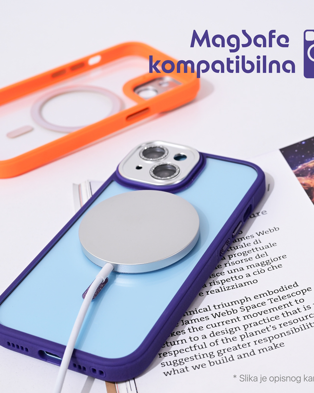 Torbica Magsafe shining za iPhone 15 Pro Max 6.7 crna