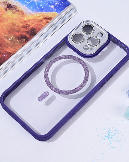 Torbica Magsafe shining za iPhone 15 Pro Max 6.7 ljubicasta