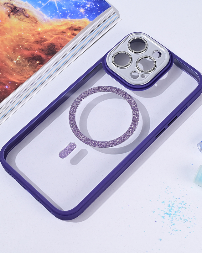 Torbica Magsafe shining za iPhone 15 Pro Max 6.7 ljubicasta