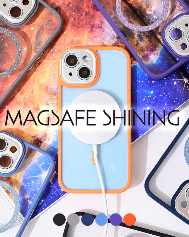 Torbica Magsafe shining za iPhone 15 Pro Max 6.7 narandzasta