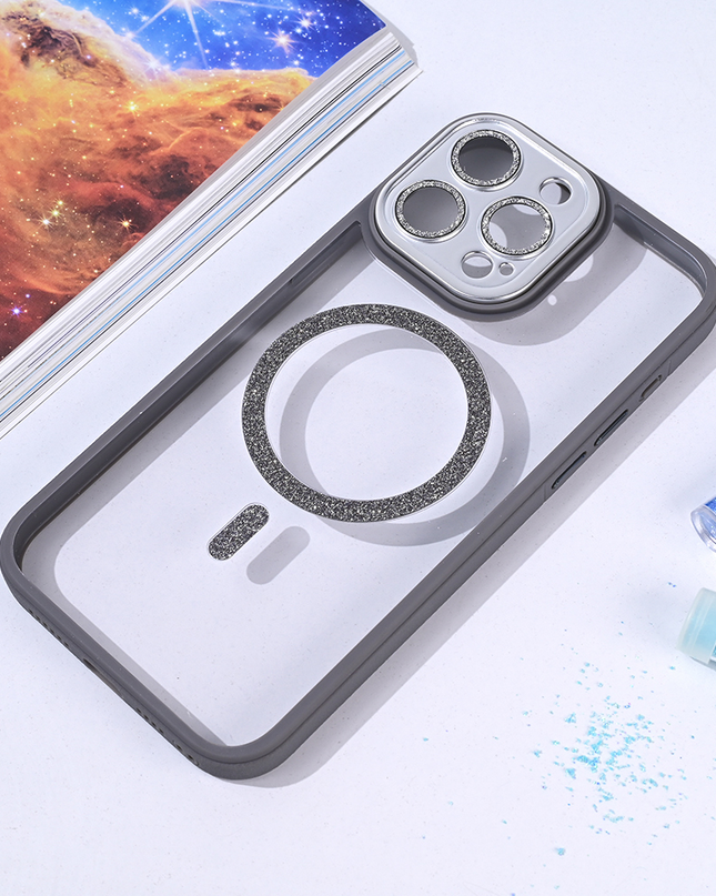 Torbica Magsafe shining za iPhone 15 Pro Max 6.7 siva