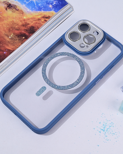Torbica Magsafe shining za iPhone 15 Pro Max 6.7 svetlo plava