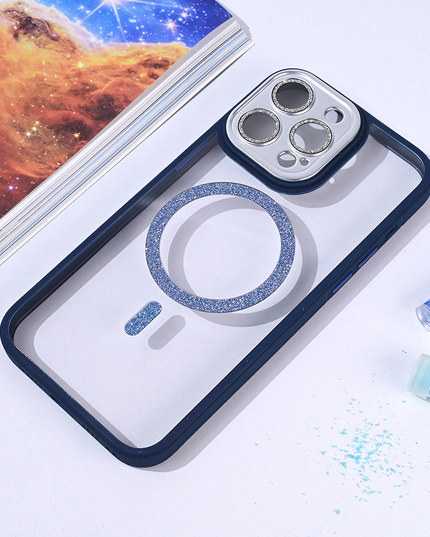 Torbica Magsafe shining za iPhone 15 Pro Max 6.7 tamno plava