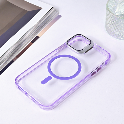 Torbica Magsafe transparent za iPhone 11 6.1 ljubicasta
