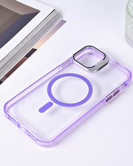 Torbica Magsafe transparent za iPhone 11 6.1 ljubicasta