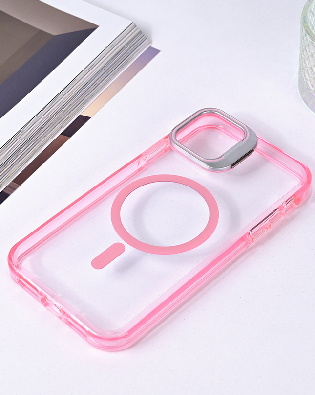 Torbica Magsafe transparent za iPhone 11 6.1 pink