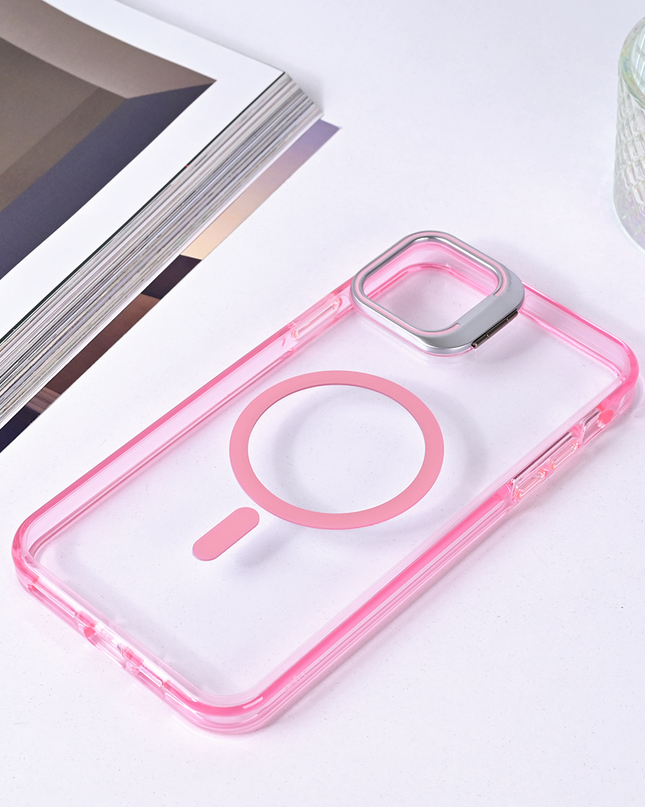 Torbica Magsafe transparent za iPhone 11 Pro Max 6.5 pink