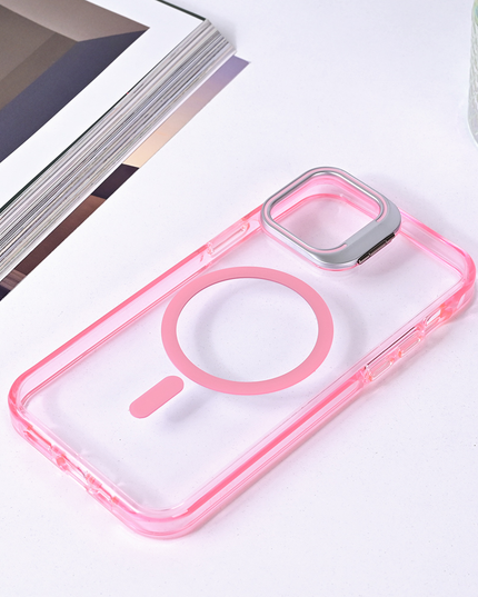 Torbica Magsafe transparent za iPhone 12 6.1 pink