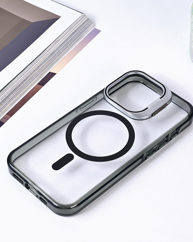 Torbica Magsafe transparent za iPhone 13 Pro 6.1 crna