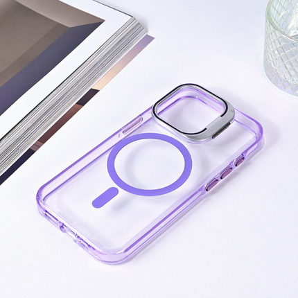 Torbica Magsafe transparent za iPhone 13 Pro 6.1 ljubicasta
