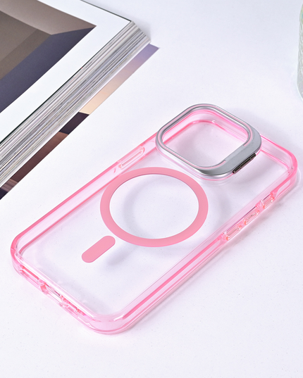 Torbica Magsafe transparent za iPhone 13 Pro 6.1 pink