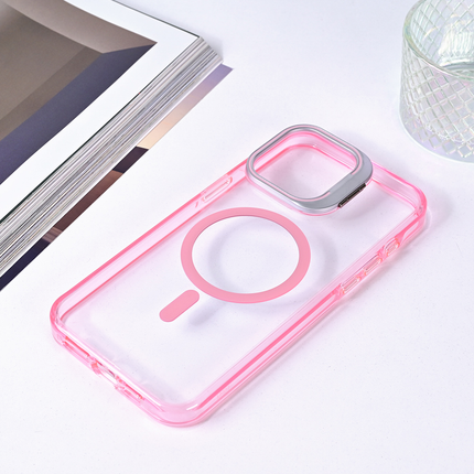 Torbica Magsafe transparent za iPhone 13 Pro Max 6.7 pink