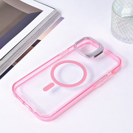 Torbica Magsafe transparent za iPhone 15 Plus 6.7 pink