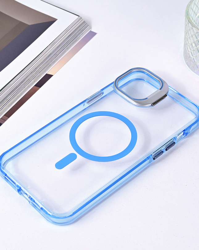 Torbica Magsafe transparent za iPhone 15 Plus 6.7 plava