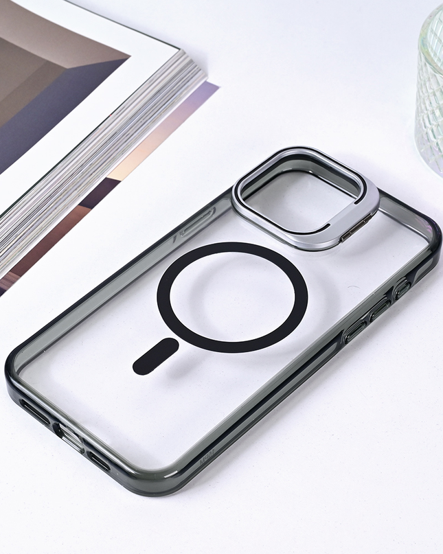 Torbica Magsafe transparent za iPhone 15 Pro Max 6.7 crna