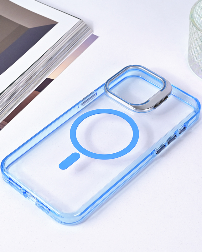 Torbica Magsafe transparent za iPhone 15 Pro Max 6.7 plava