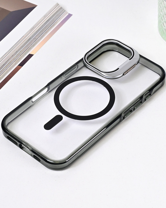 Torbica Magsafe transparent za iPhone 16 6.1 crna