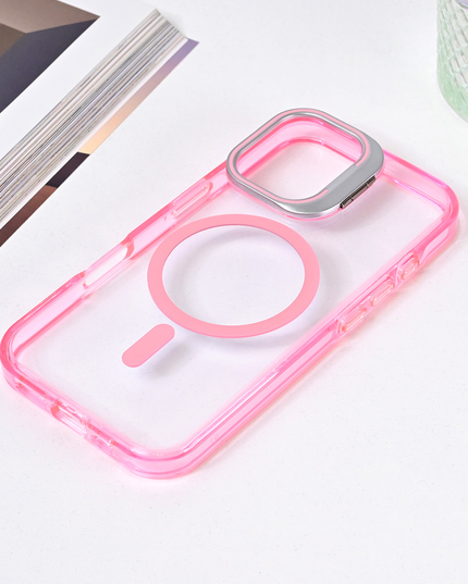 Torbica Magsafe transparent za iPhone 16 6.1 pink