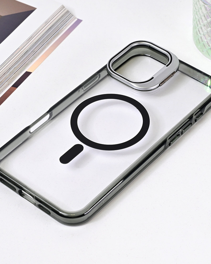 Torbica Magsafe transparent za iPhone 16 Plus 6.7 crna