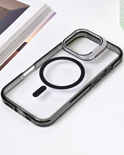 Torbica Magsafe transparent za iPhone 16 Pro 6.3 crna