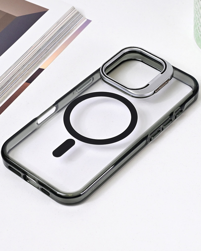 Torbica Magsafe transparent za iPhone 16 Pro 6.3 crna