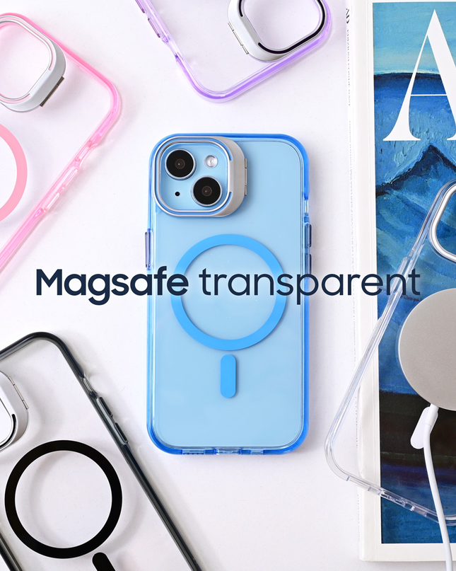 Torbica Magsafe transparent za iPhone 16 Pro 6.3 plava