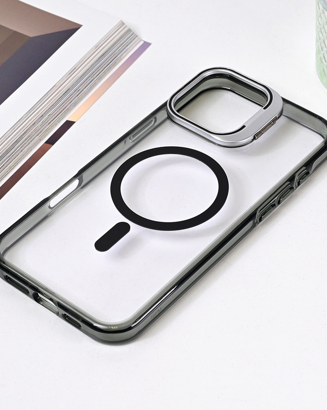 Torbica Magsafe transparent za iPhone 16 Pro Max 6.9 crna
