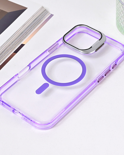 Torbica Magsafe transparent za iPhone 16 Pro Max 6.9 ljubicasta