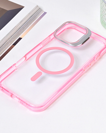 Torbica Magsafe transparent za iPhone 16 Pro Max 6.9 pink