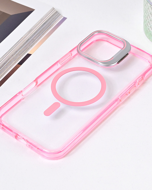 Torbica Magsafe transparent za iPhone 16 Pro Max 6.9 pink