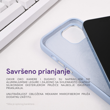 Torbica Magsafe Pure Plus za iPhone 15 6.1 ljubicasta