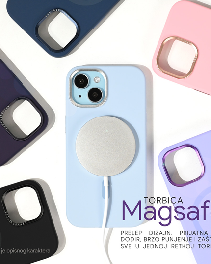Torbica Magsafe Pure Plus za iPhone 15 Pro Max 6.7 tamno ljubicasta