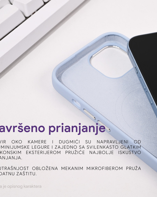 Torbica Magsafe Pure Plus za iPhone 15 Pro Max 6.7 tamno ljubicasta