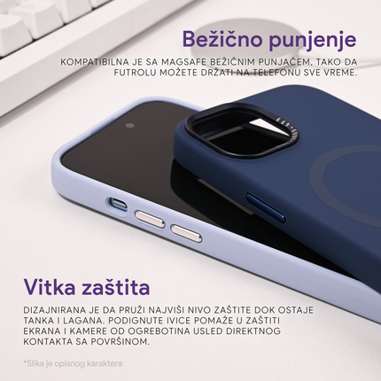 Torbica Magsafe Pure Plus za iPhone 15 Pro Max 6.7 tamno ljubicasta