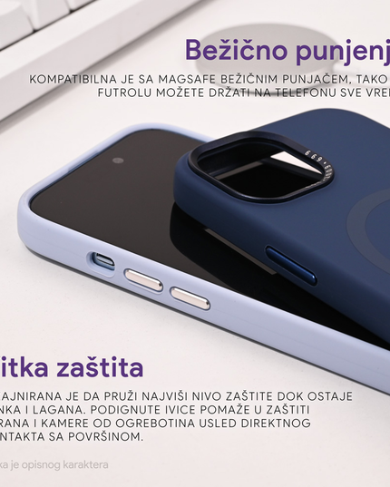 Torbica Magsafe Pure Plus za iPhone 15 Pro Max 6.7 tamno ljubicasta