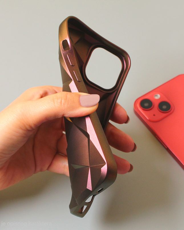 Torbica Shiny Diamond za iPhone 13 6.1 ljubicasta