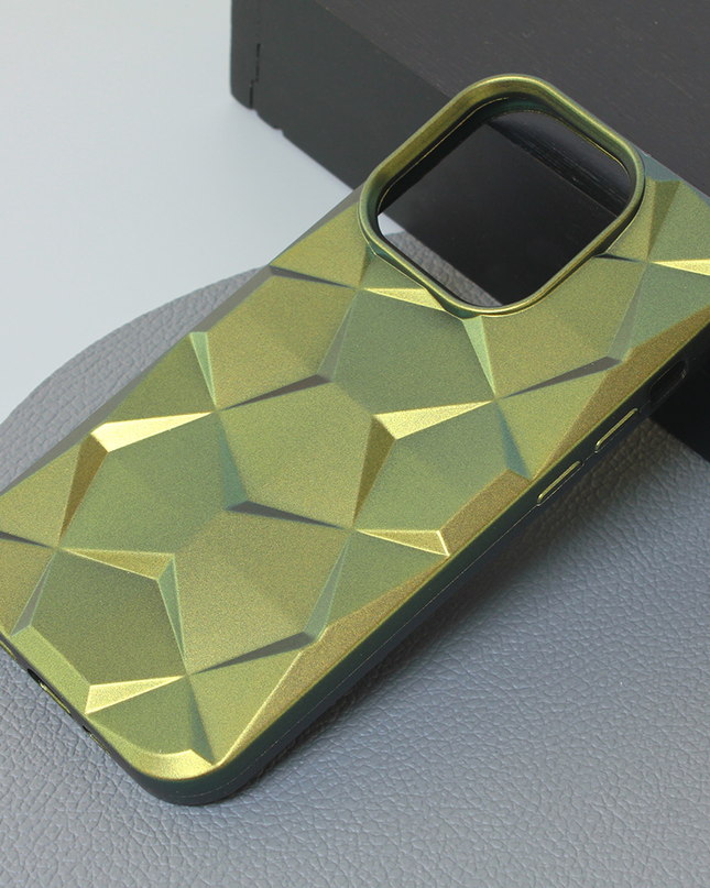 Torbica Shiny Diamond za iPhone 15 Pro 6.1 maslinasto