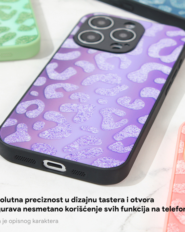 Torbica Shiny glass za iPhone 13 Pro Max 6.7 crna
