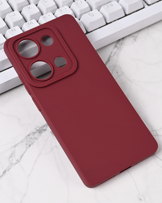 Torbica Silikon Pro Camera za Xiaomi Redmi Note 14s bordo
