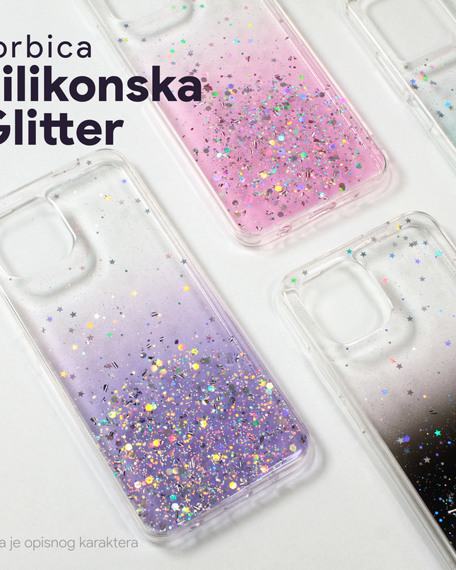 Torbica Silikonska Glitter za Samsung A165F Galaxy A16 5G ljubicasta