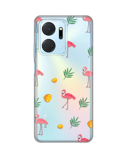 Torbica Silikonska Print Skin za Honor X7a Flamingo