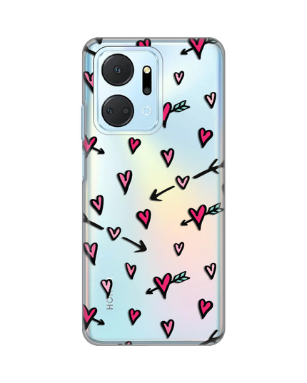 Torbica Silikonska Print Skin za Honor X7a Heart Pattern