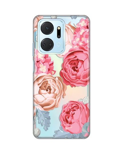Torbica Silikonska Print Skin za Honor X7a Pink Flower