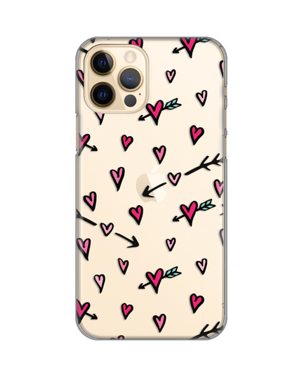 Torbica Silikonska Print Skin za iPhone 12/12 Pro 6.1 Hearts Pattern