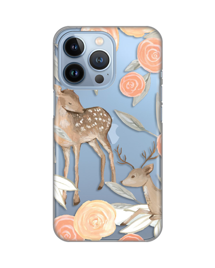 Torbica Silikonska Print Skin za iPhone 13 Pro 6.1 Flower Deer