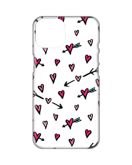 Torbica Silikonska Print Skin za iPhone 14 Plus 6.7 Heart Pattern