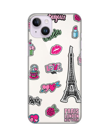 Torbica Silikonska Print Skin za iPhone 14 Plus 6.7 Love Paris
